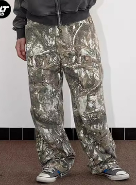四季GLOBALVALLY 迷彩工装裤户外水洗质感CAMOUFLAGE CARGO PANTS
