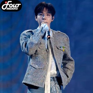 BIRTH OF ROYAL CHILD.BORC【阿信同款】花纱编织小香风宝石夹克