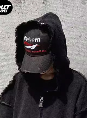 【四季】False Perception Reeborn刺绣标语鸭舌帽脏脏弯檐棒球帽