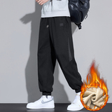 冬季保暖加绒束脚裤男工装宽松大码哈伦运动休闲裤3509Rp52常规40，男装棉衣，星座223-1（原星座201）