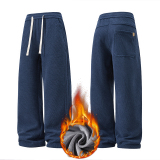 加绒保暖雪尼尔复古运动卫裤男大码宽松垂感休闲长裤子H806R特p45，男装休闲裤，星座223-1（原星座201）