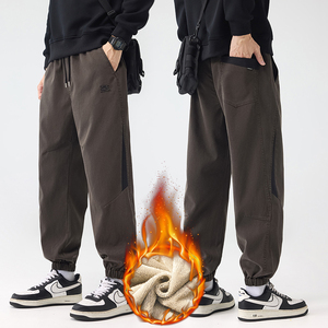 秋冬加绒加厚束脚裤男工装卫裤大码哈伦运动休闲裤3509Rp52常规40图片