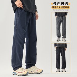 大货主推秋冬季户外拉链冲锋裤锥形运动裤男休闲登山长裤3901/p40图片