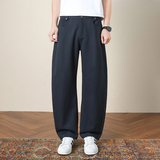 春夏季莱赛尔天丝棉黑色休闲裤男裤高级感老钱风直筒西裤8213/p50，男装西裤，星座223-1（原星座201）