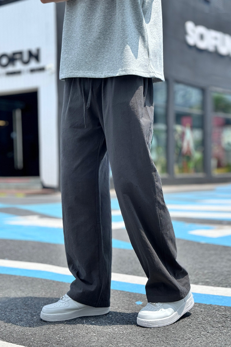 秋款风直筒休闲长裤子山本裤男士纯棉麻新中式阔腿裤K236/p35,男装休闲裤,星座223-1（原星座201）