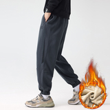 秋冬加绒加厚束脚裤男工装卫裤大码哈伦运动休闲裤3509Rp52常规40，男装休闲裤，星座223-1（原星座201）