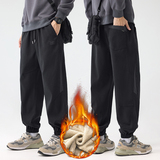 加绒加厚拼接束脚裤男工装宽松大码哈伦运动休闲裤3509Rp52常规40，男装工装外套，星座223-1（原星座201）