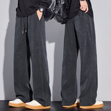 冬季加绒加厚雪尼尔提花休闲裤男女宽松肌理感阔腿糯米裤H805/p45，男装卫衣，星座223-1（原星座201）