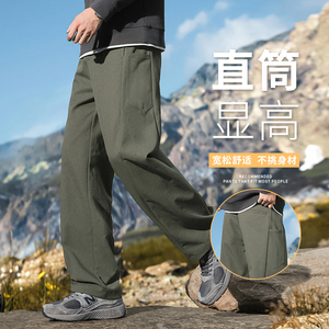 直播工装伞兵裤休闲西裤卫裤男女加厚拼接阔腿弯刀裤3606/p40图片