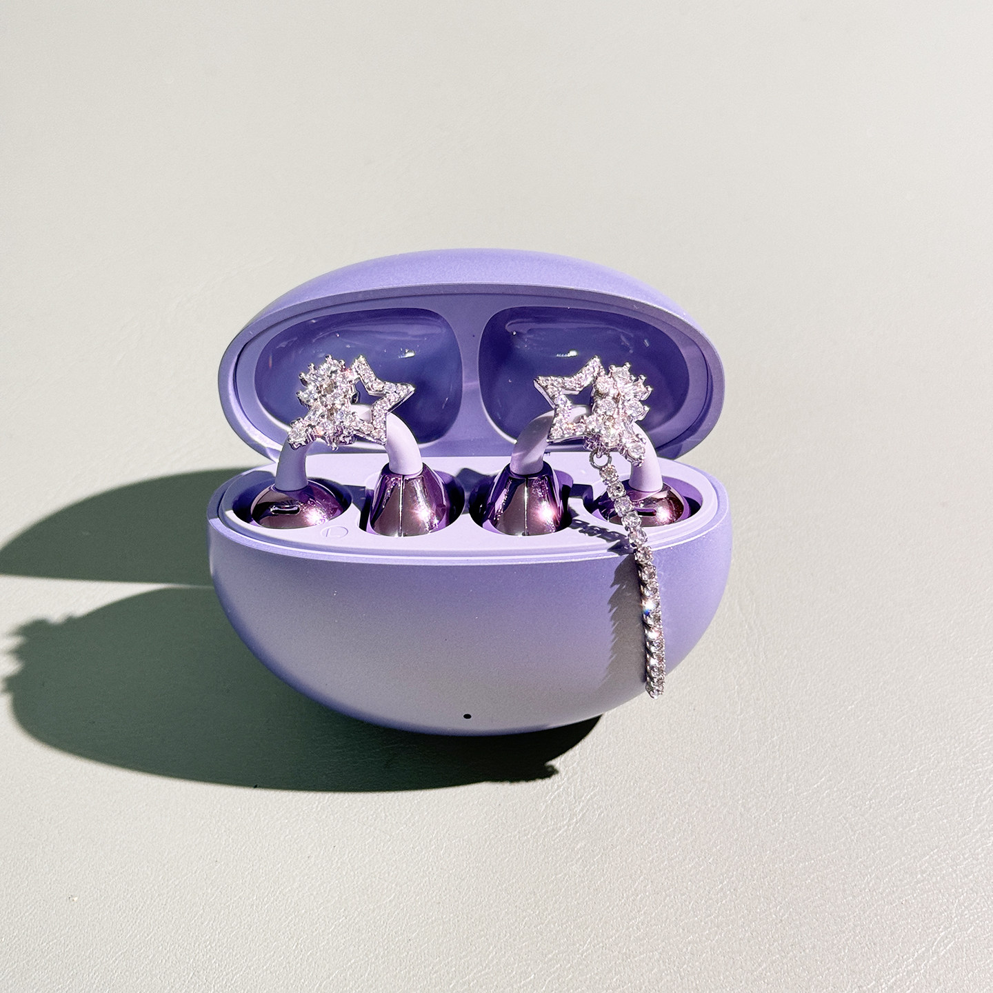 星愿星星流苏耳夹式耳机钻扣适用华为freeclip2二代耳饰耳夹饰品