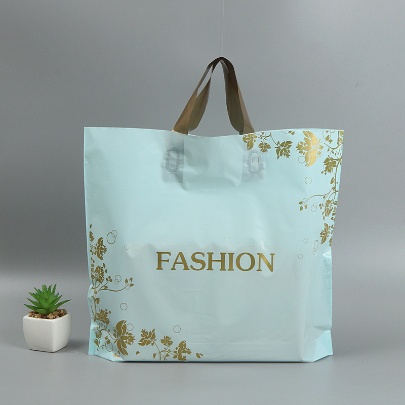 时尚花加厚塑料袋子定做logo批发童女装服装店包装袋礼品手提拎袋