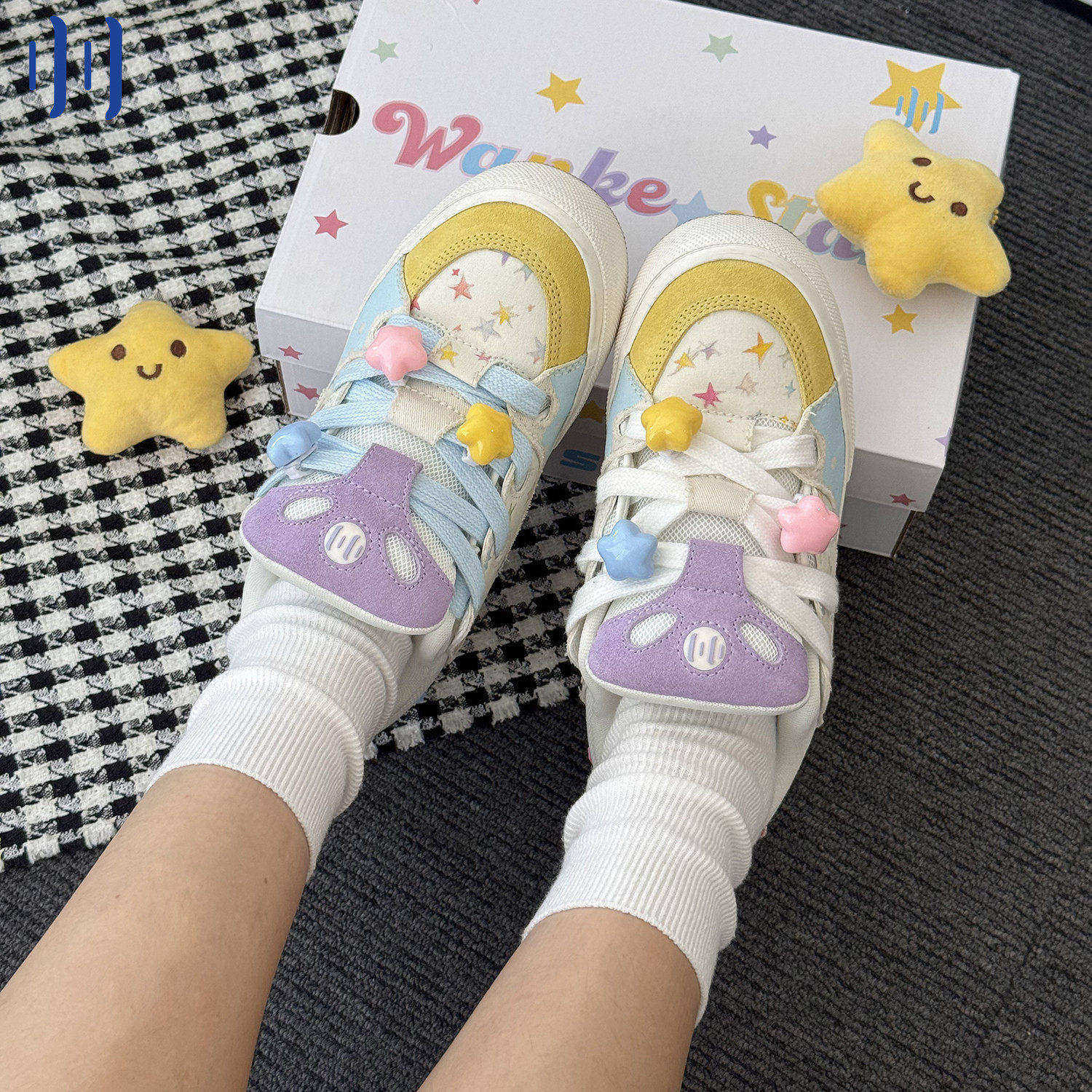 顽刻ollieskate面包鞋小星星幸运星配色BAKE低帮男女国潮滑板鞋,流行男鞋,休闲板鞋,淘宝优惠券,粉丝福利购,淘宝优惠卷