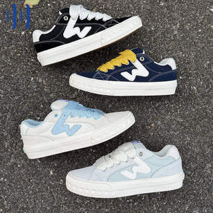 板鞋 顽刻ollieskate贝果鞋 纯色配色学生BAKE低帮男女W软底面包鞋