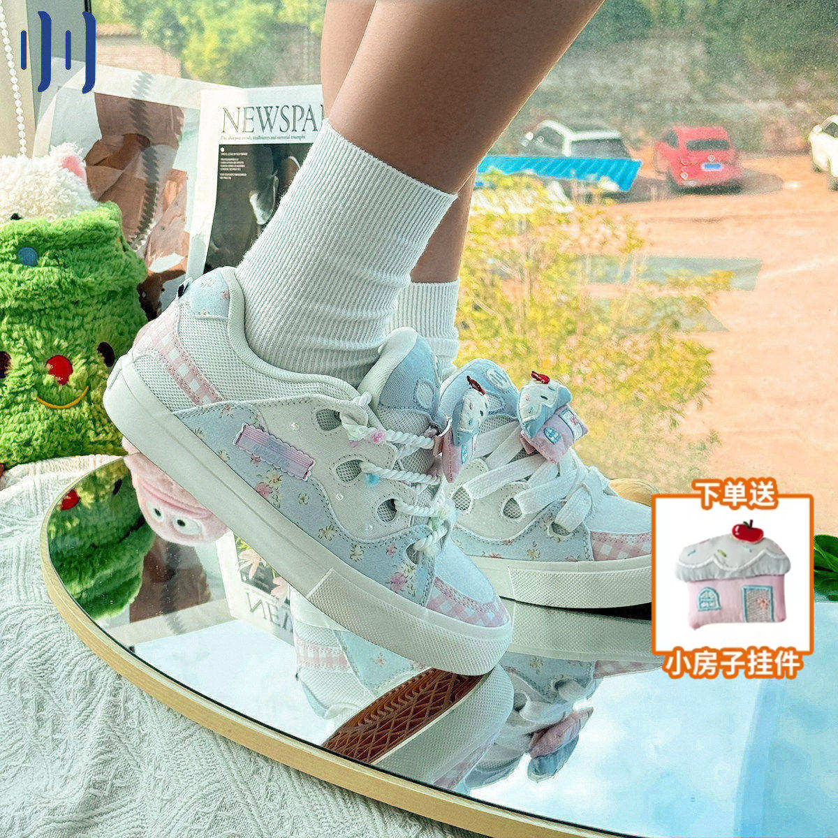 顽刻ollieskate面包鞋布露比配色BAKE复古休闲低帮男女国潮滑板鞋