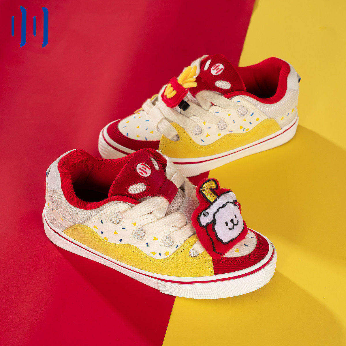 顽刻ollieskate面包鞋芝士薯条红黄撞色拼接BAKE男女国潮滑板鞋,流行男鞋,休闲板鞋,淘宝优惠券,粉丝福利购,淘宝优惠卷