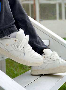 顽刻ollieskate白色校园风空军一号复古小白鞋休闲男女国潮滑板鞋