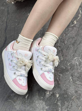 顽刻ollieskate面包鞋小碎花配色BAKE复古休闲低帮男女国潮滑板鞋