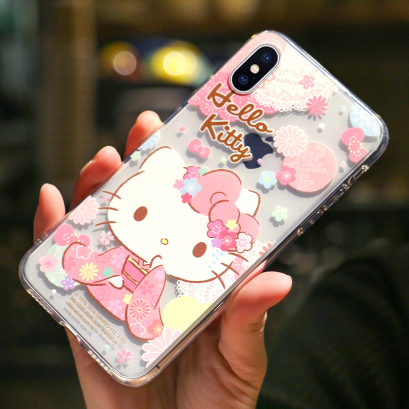 HELLO KITTY正品iPhone7手机壳X硅胶XS苹果7Plus保护套8软壳P