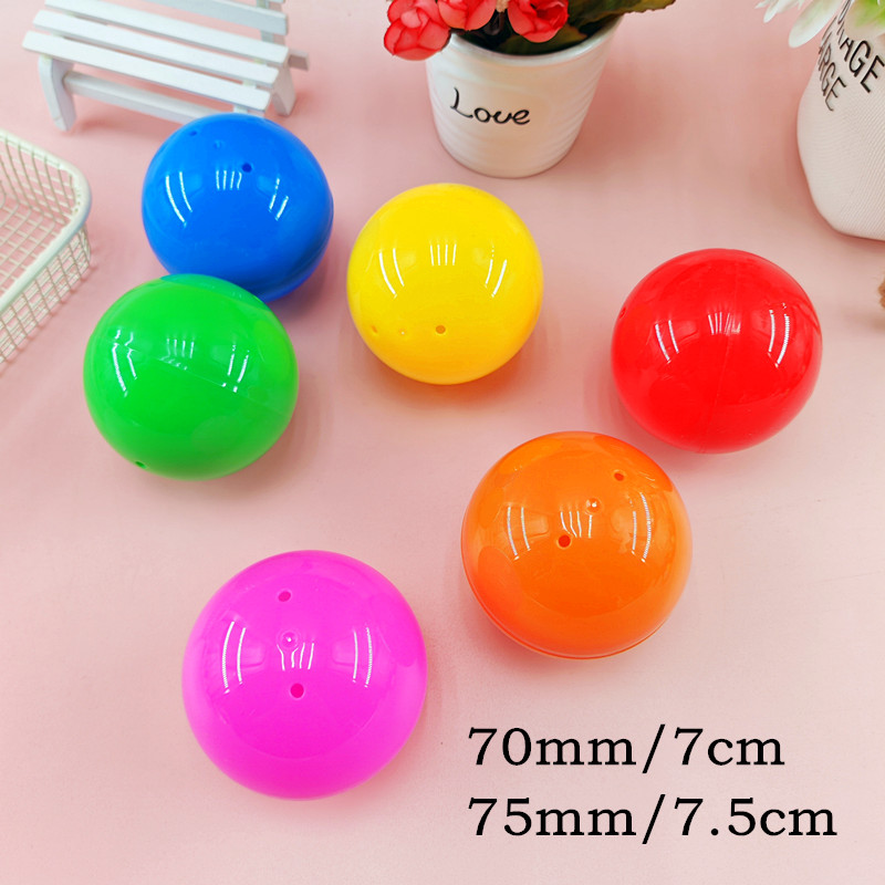 球球扭蛋70mm扭蛋球75mm扭蛋壳7.5cm开口球抽奖球形塑料壳空心球