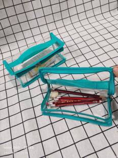 防水透明PVC学生铅笔袋文具收纳袋梳洗化妆包好提好拿新款高颜值