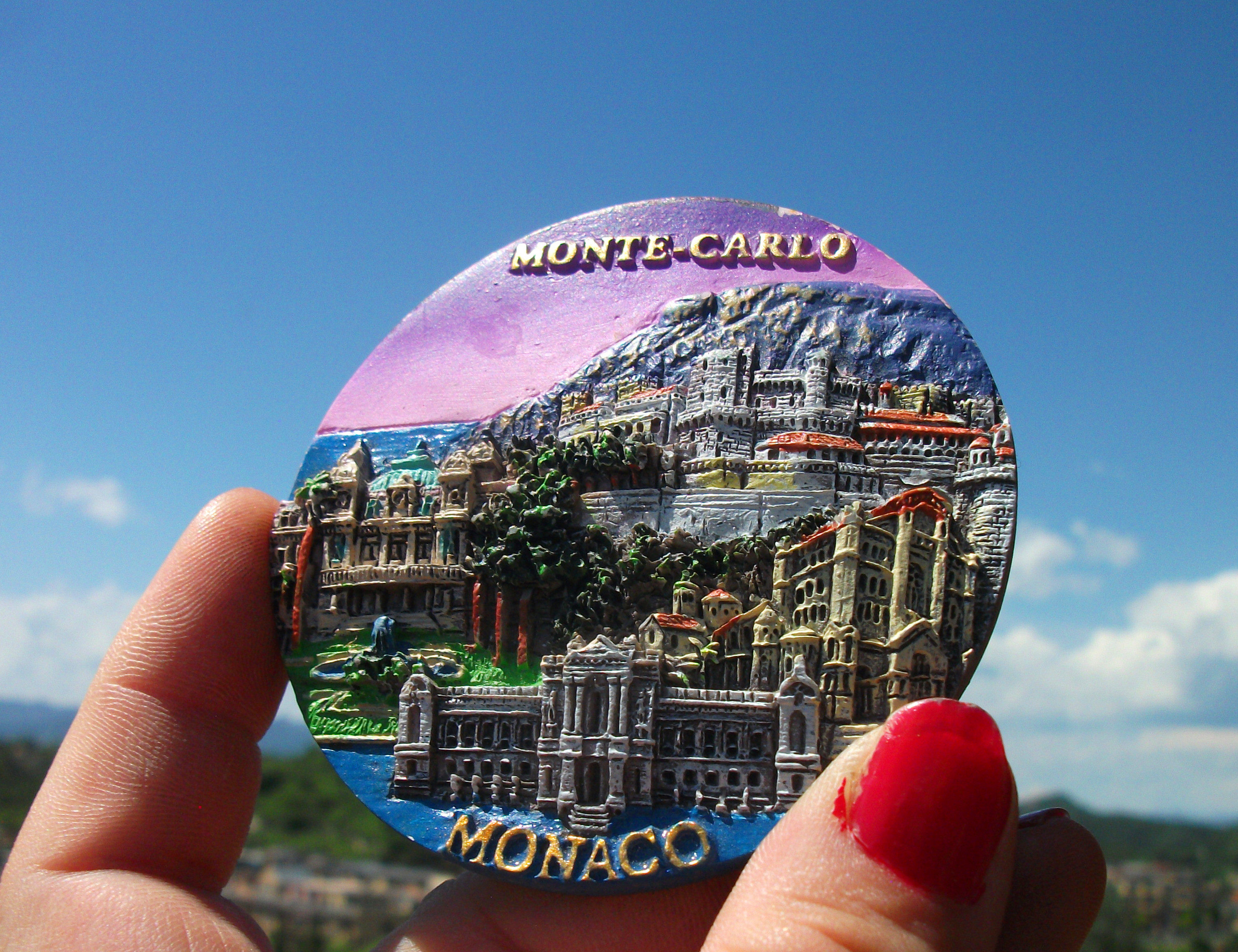 COMMEMORATIVE FRIDGE MAGNET EUROPE MONACO MONTE CARLO MONTE CARLO MONACO EXQUISITE VARIETY