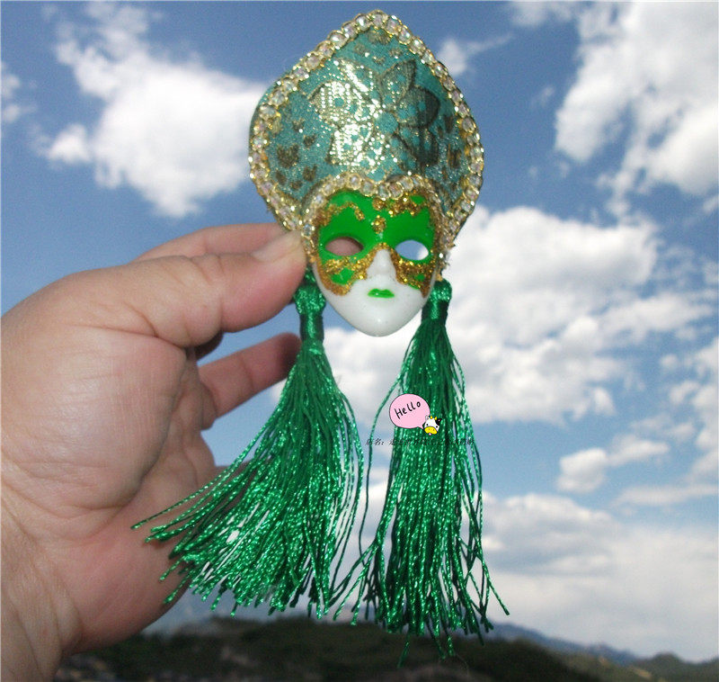 WORLD TRAVEL COMMEMORATIVE FRIDGE MAGNET VENICE ITALY EXQUISITE MASK BEAUTY VIBRANT GREEN VARIETY