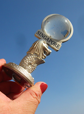 新加坡当地购买纪念品 餐铃 瓶起子 装饰品 水果叉 金属摆件