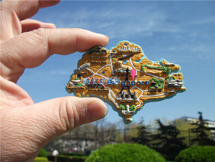 世界旅游纪念冰箱贴 新加坡  SINGAPORE MAGNET 经典地图形 两款