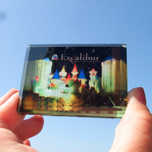 美国当地购买冰箱贴 EXCALIBUR酒店 玻璃材质 多款