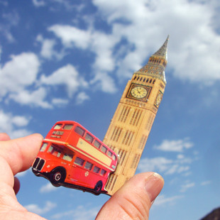 世界旅游纪念冰箱贴 英国 伦敦  大本钟 红色电话亭 伦敦桥 木质