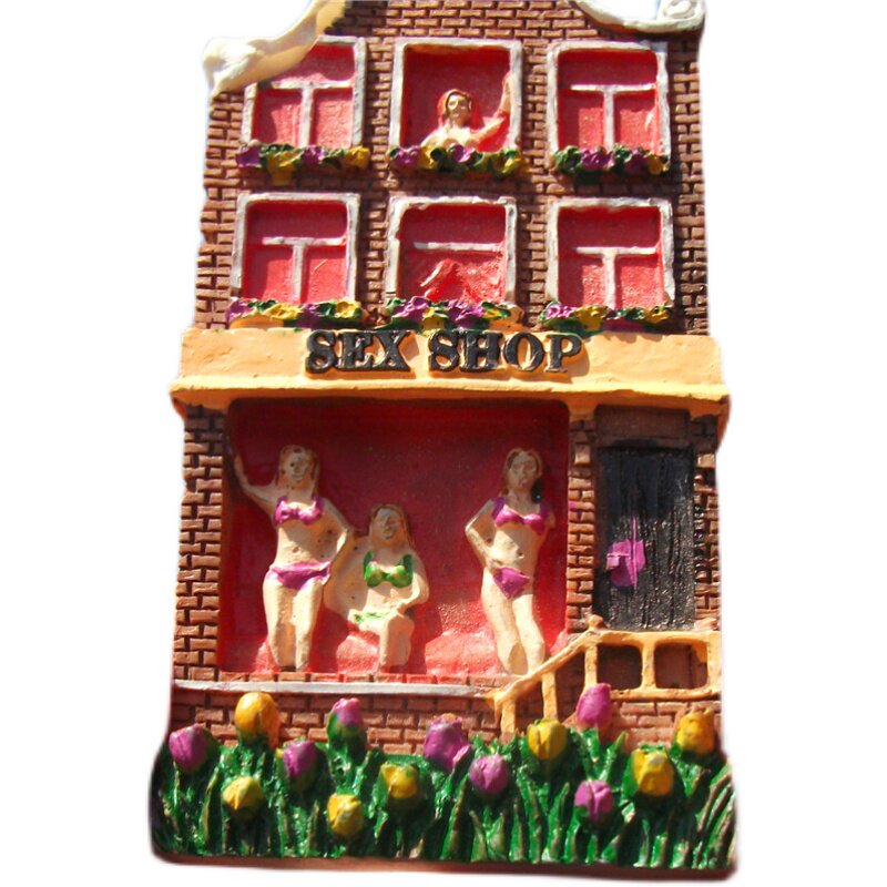 BUY FRIDGE MAGNETS IN THE NETHERLANDS LOCAL TRAVEL BACK AMSTERDAM RED LIGHT DISTRICT BEAUTIFUL GIRLS SEXHOUSE