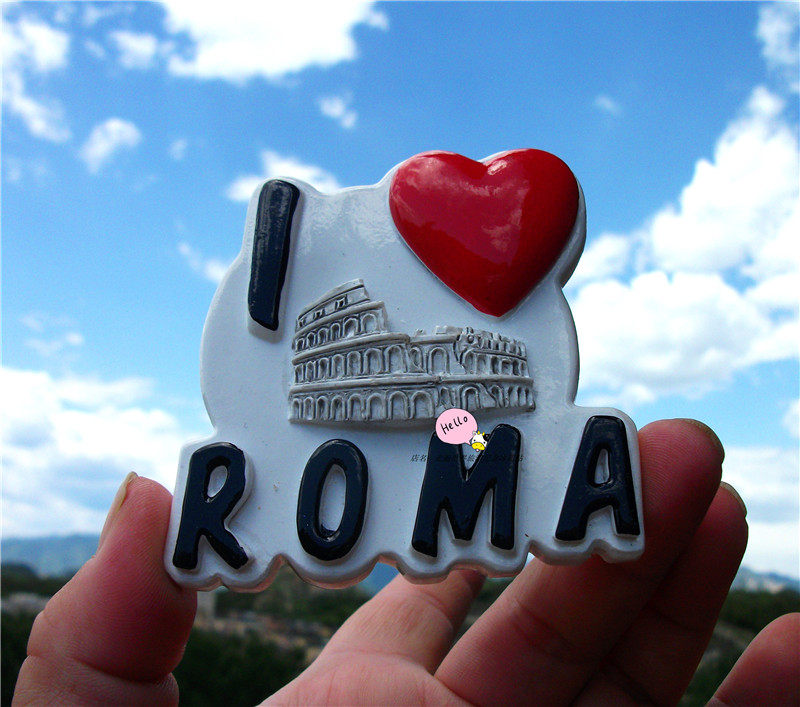 WORLD TRAVEL COMMEMORATIVE FRIDGE MAGNET ITALY ITALY ROME ARENA SEMI-BEAST GIFT GIFT