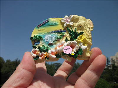 泰国当地冰箱贴普吉岛大象美景