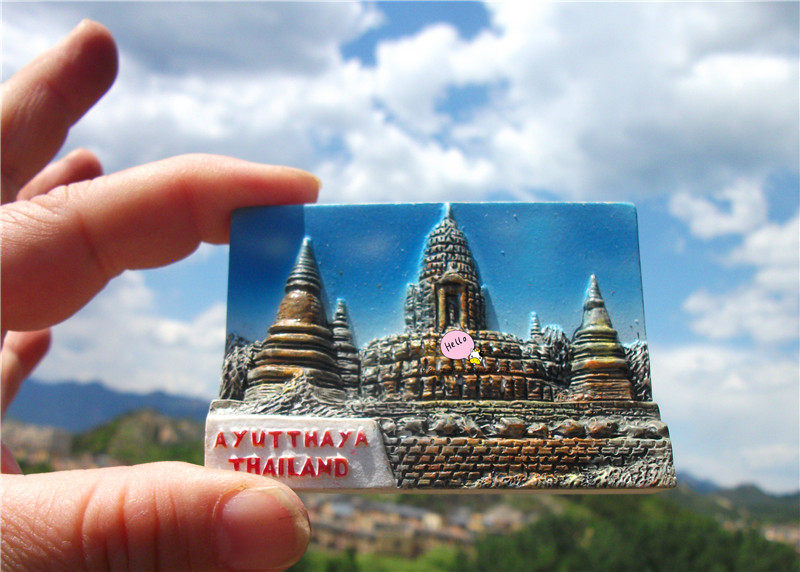 BUY FRIDGE MAGNETS LOCALLY IN THAILAND THAILAND WORLD HERITAGE AYUTTHAYA AYUTTHAYA CITY