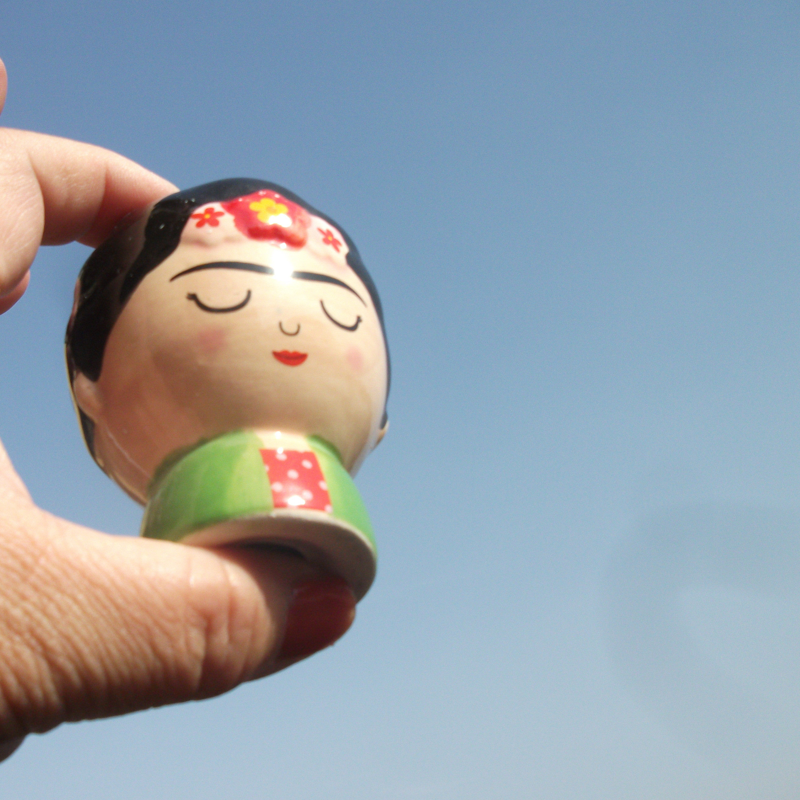 墨西哥当地购买带回纪念品 著名画家弗里达 Q版摆件 调料瓶