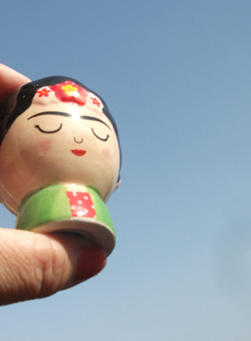 墨西哥当地购买带回纪念品 著名画家弗里达 Q版摆件 调料瓶