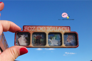 阿根廷当地冰箱贴 伊瓜苏瀑布 FOZ DO IGUACU 世界三大瀑布
