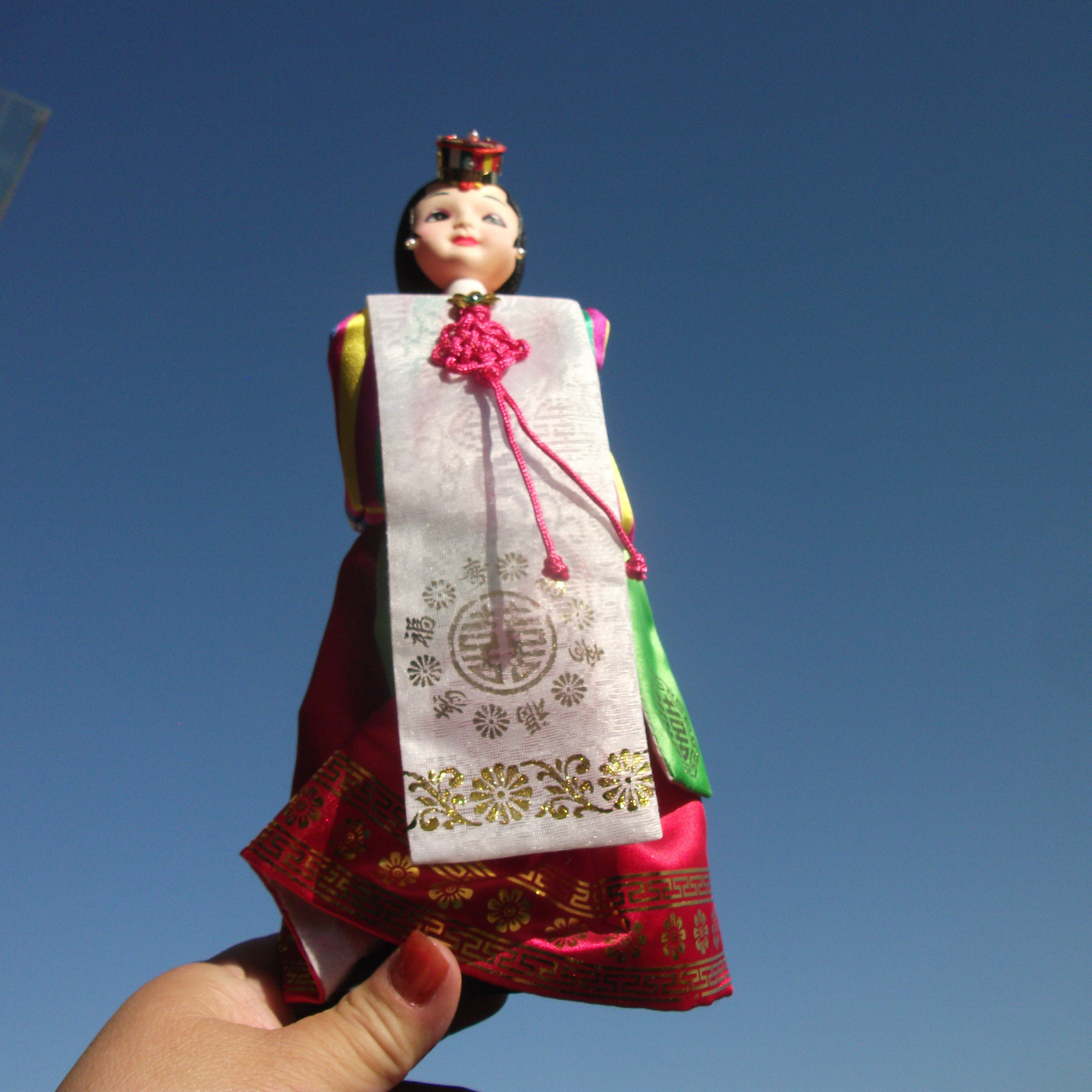 韩国当地购买摆件 韩服小女孩 精美 绢人 KOREA 新娘