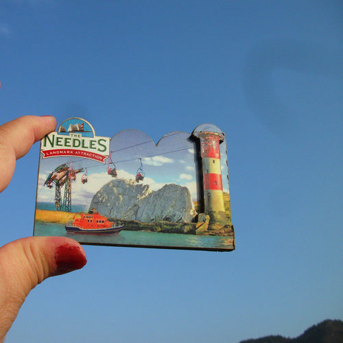 英国怀特岛当地购买冰箱贴 The Needles Landmark  海边缆车