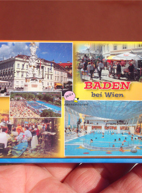 奥地利当地购买带回冰箱贴 BADEN BEI WIEN 美丽的温泉小镇 两款
