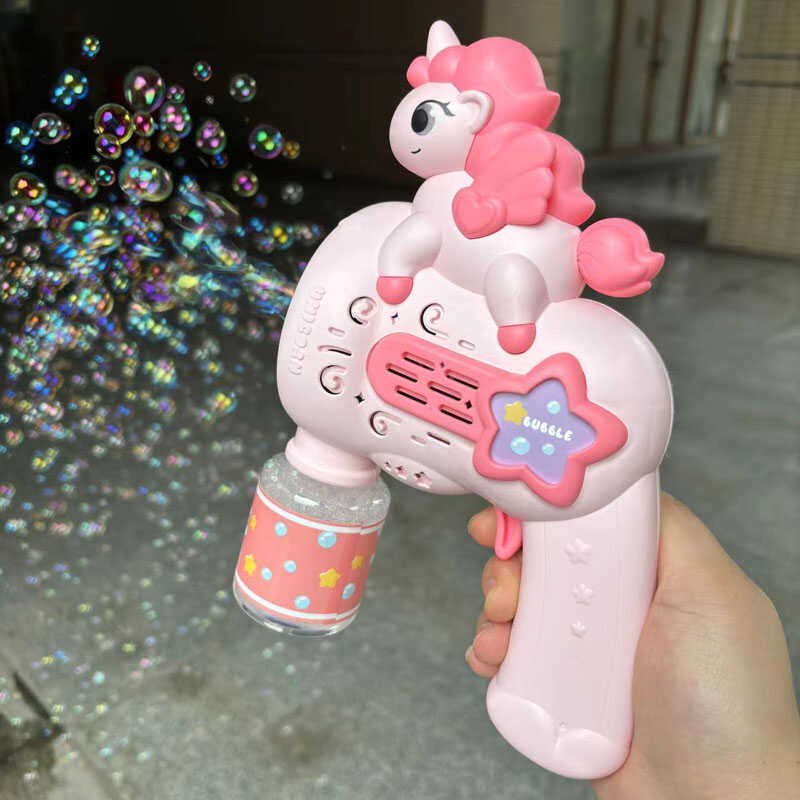 吹泡泡机枪独角兽烟花吹泡泡机