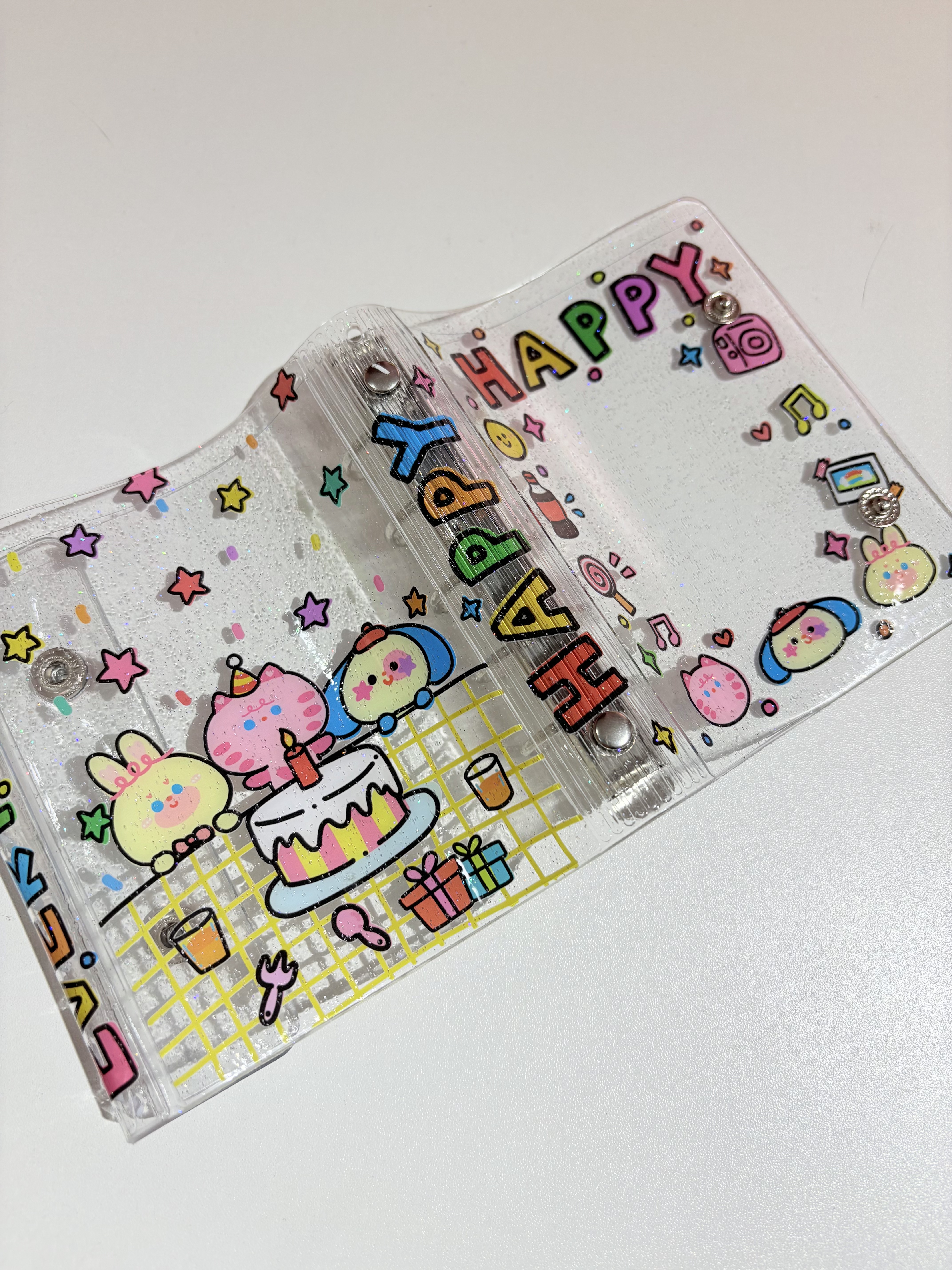 张小能原创设计可爱卡通动物手帐笔记活页空壳记事日记M5活页壳