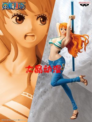 日版现货金猫 眼镜厂景品 LADY FIGHT 娜美 天候棒海贼航海王手办