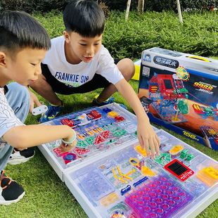 电子积木电路拼装8儿童新年益智玩具9男童小学生10岁男孩生日礼物