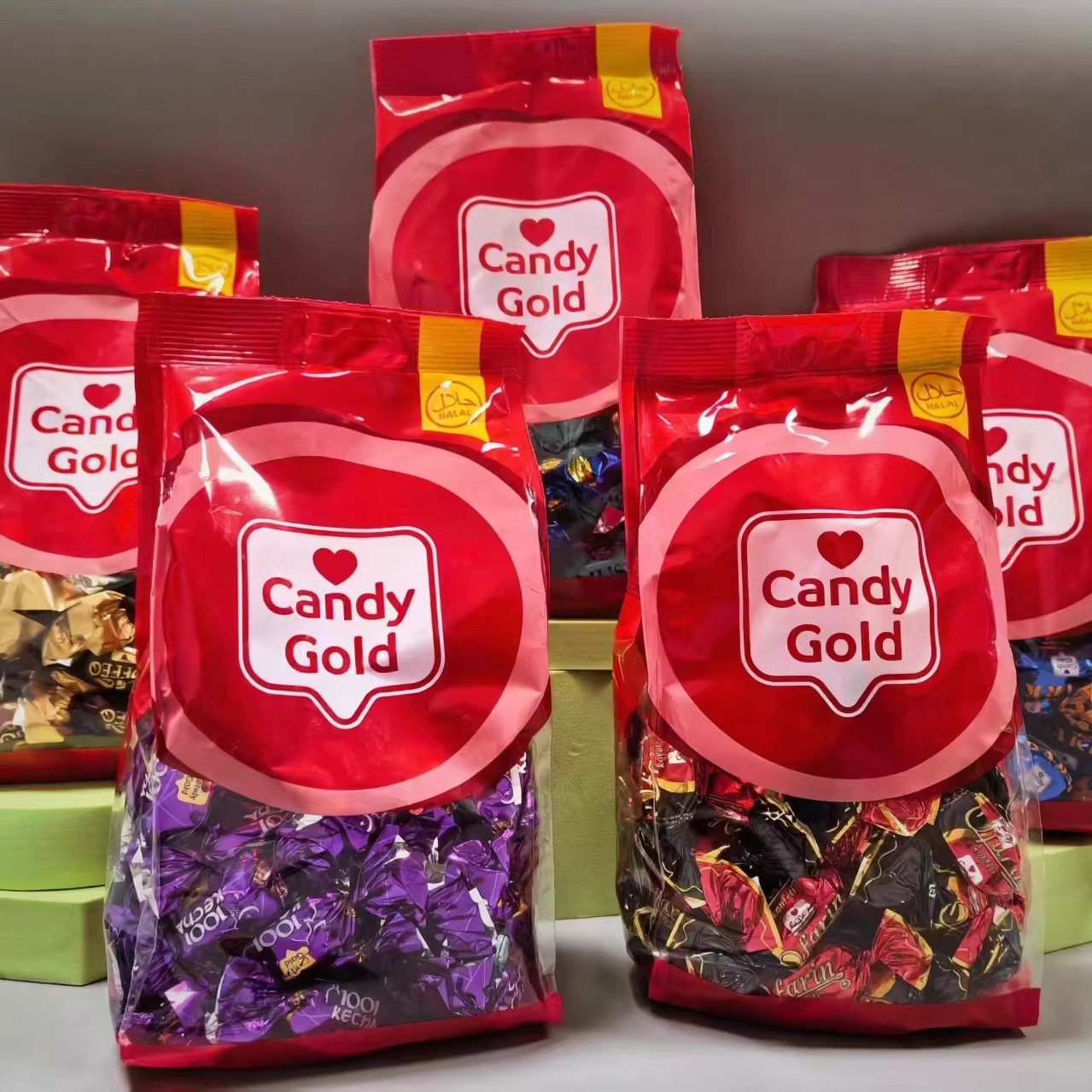 进口乌兹别克斯坦巧克力涂层可可冰淇淋水果味婚庆喜糖新年糖果