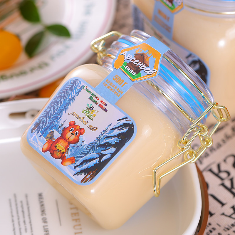 俄罗斯蜂蜜原装进口纯正天然椴树蜜冬熊牌正宗雪蜜结晶蜜囤货食品