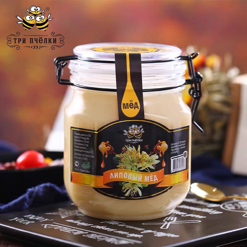 特里普乔卡俄罗斯椴树蜜蜂蜜纯正天然进口雪蜜正宗结晶蜜营养食品