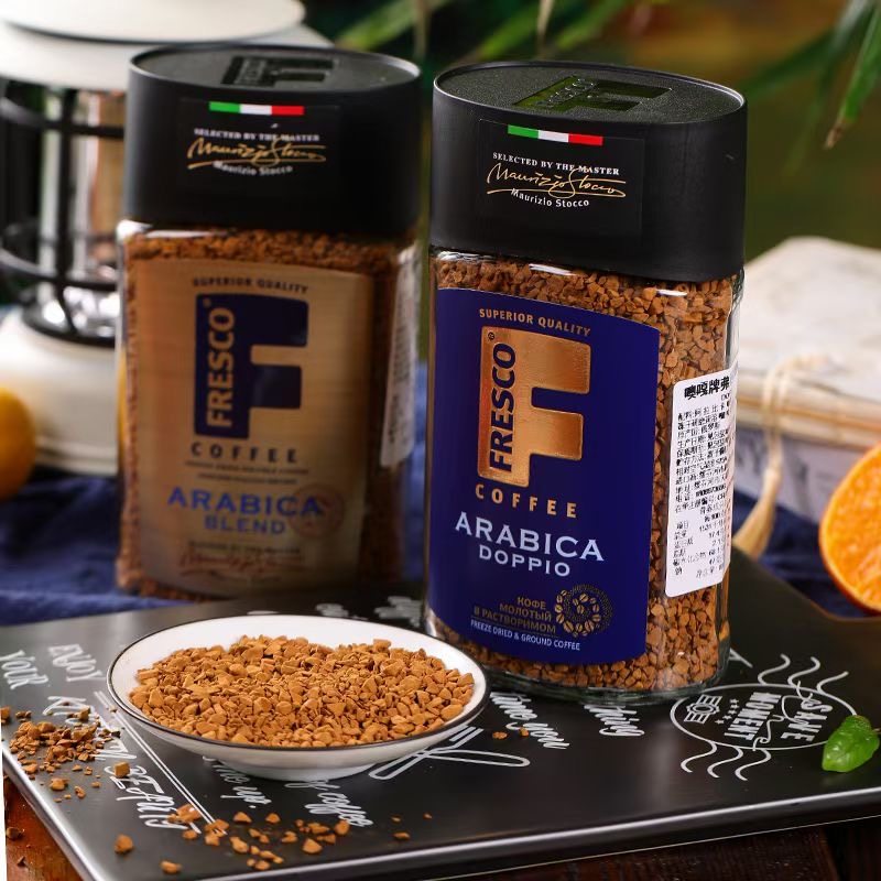 俄罗斯进口黑咖啡速溶冻干特浓