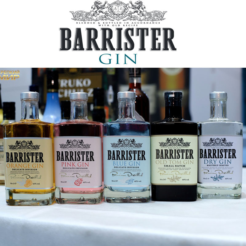 俄罗斯原装进口金酒gin杜松子酒barrister琴酒植物草莓橙子700ml