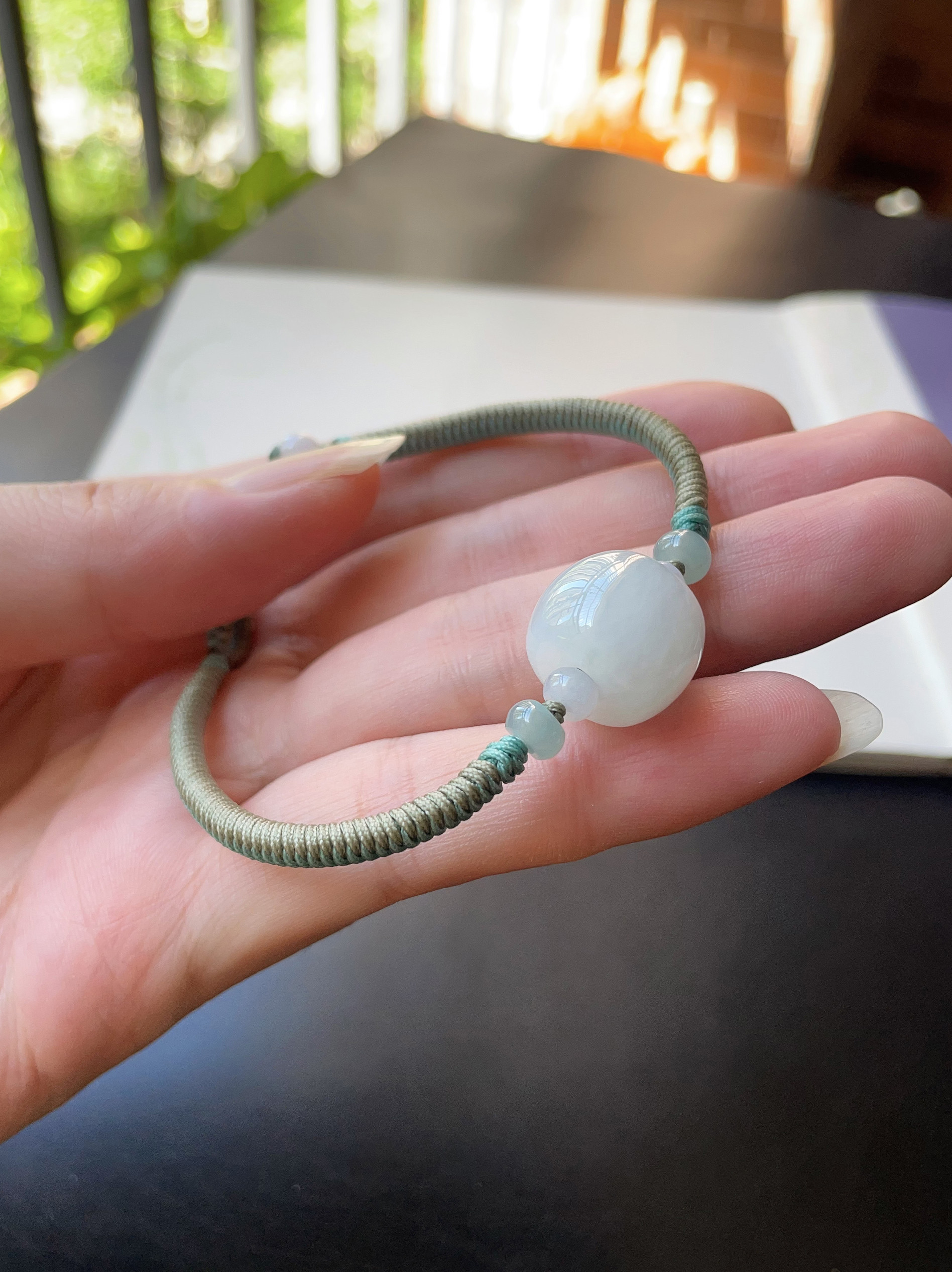 天然翡翠路路通转运手绳